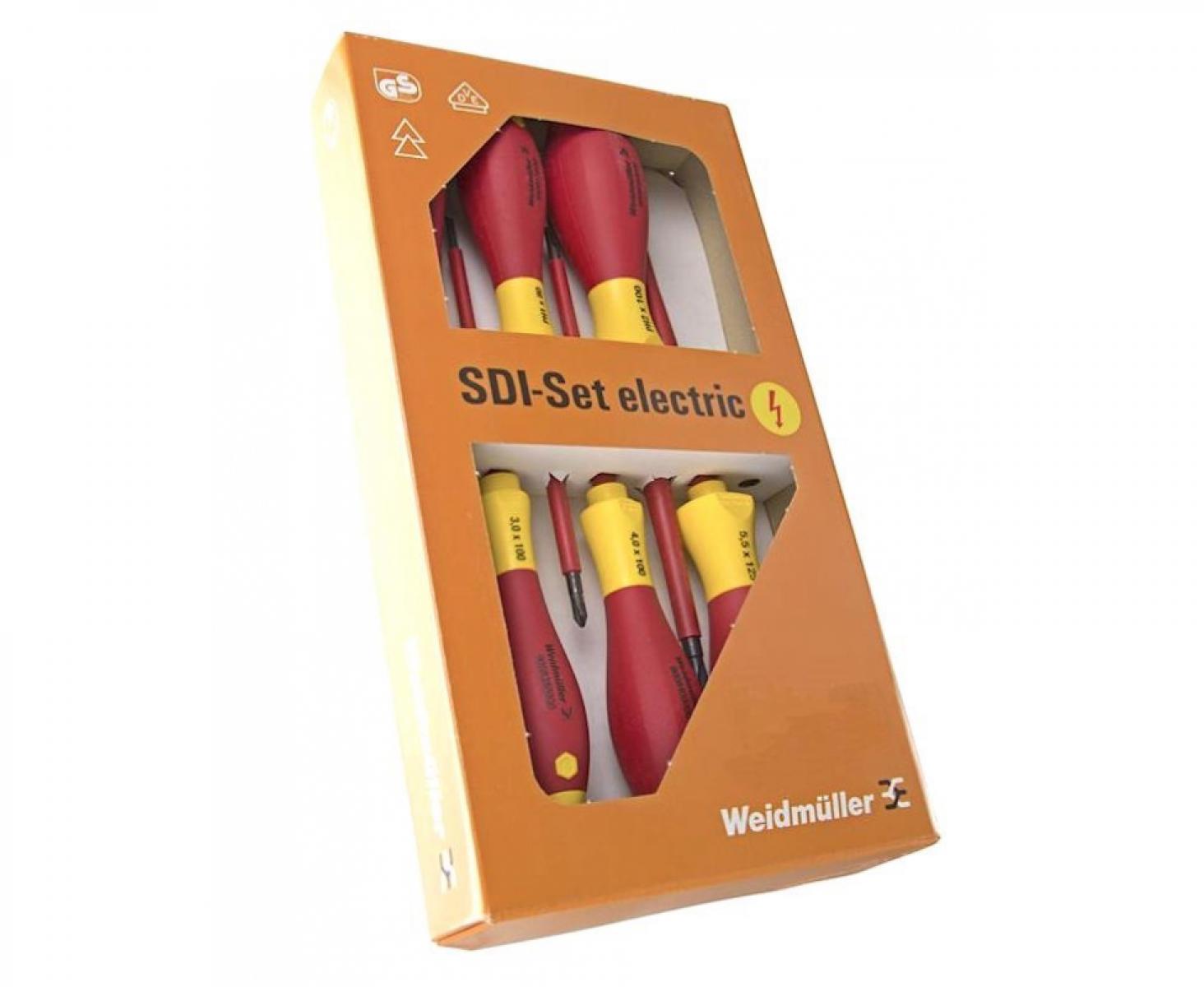 картинка Набор шлицевых отверток VDE SDI Set S2.0-5.5 Weidmüller 9205550000 от магазина "Элит-инструмент"