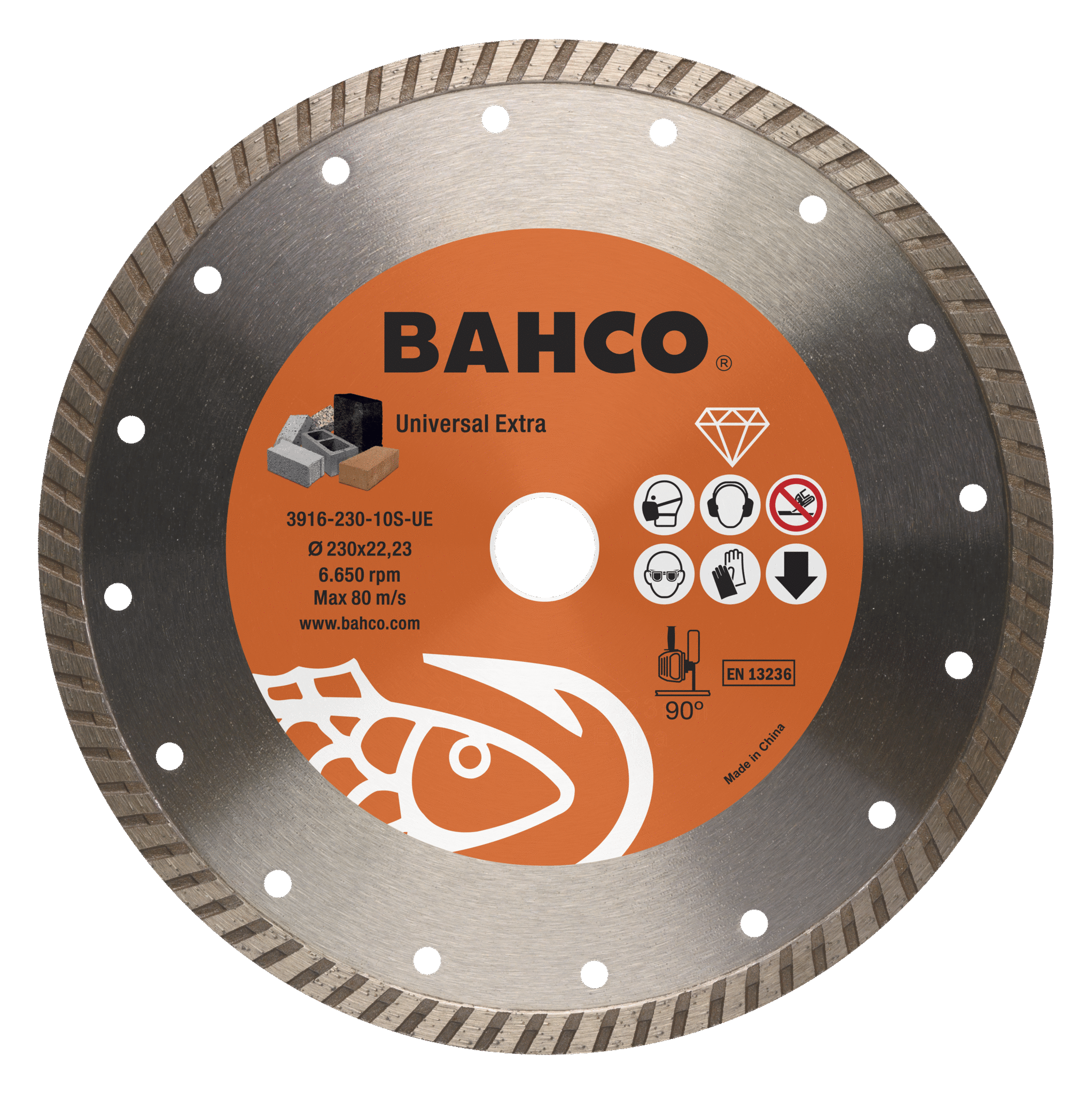 Алмазные дисковые пилыобщего назначения для камня 125 x 2.5 x 22.23mm BAHCO 3916-125-10S-UE