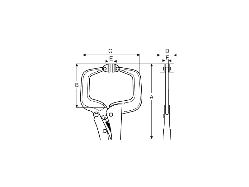 картинка Ручные тиски С-образные параллельные BAHCO 2964 от магазина "Элит-инструмент"