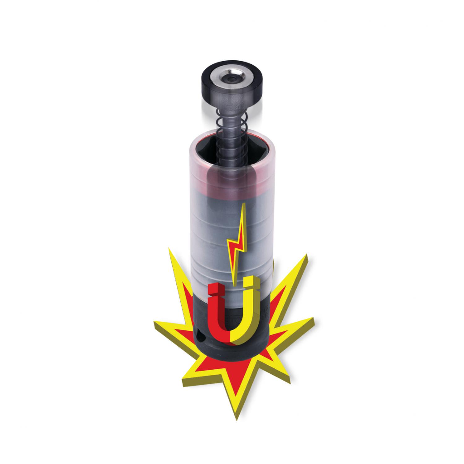 картинка Комплект ударных головок SlimPower 1/2" с алюминиевым ободком и встроенным магнитом, 6 шт от магазина "Элит-инструмент"
