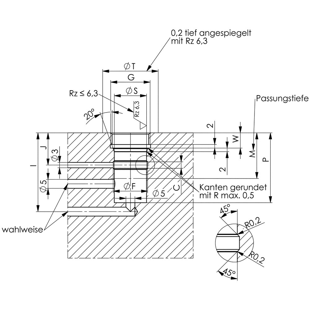 картинка Цилиндр с резьбой АМF 320531 от магазина "Элит-инструмент"