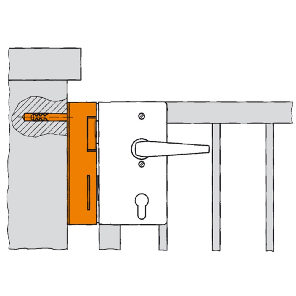 картинка Корпус замка оцинкованный АМF 14977 от магазина "Элит-инструмент"