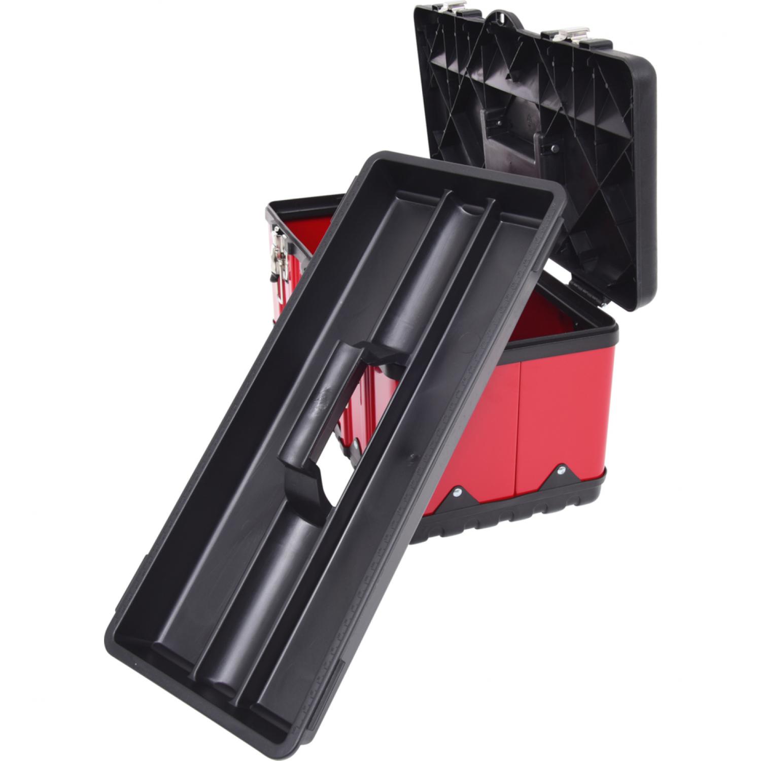 картинка Инструментальный ящик из пластика и стального листа, 470x238x203 мм от магазина "Элит-инструмент"