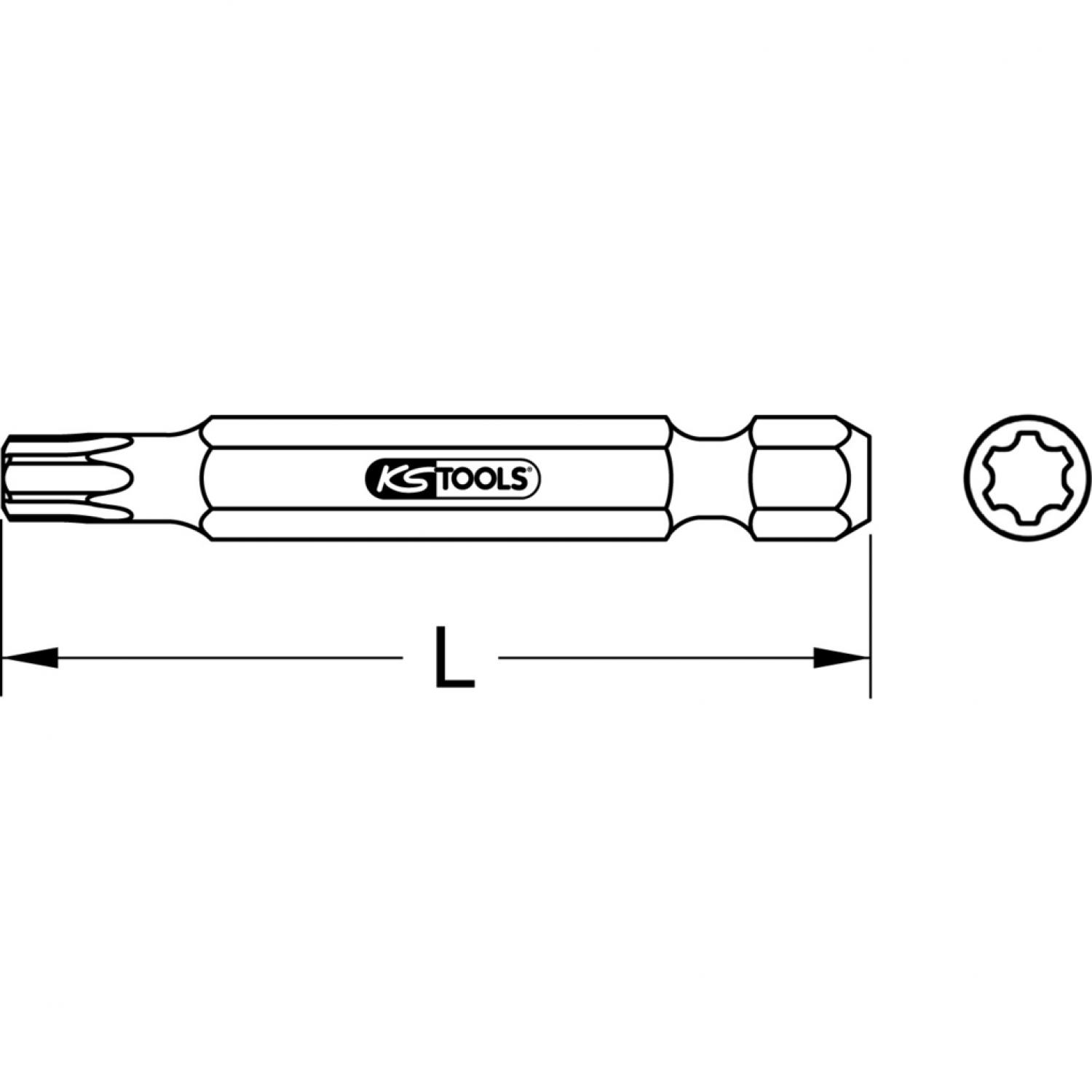 картинка Бит 1/4" с профилем Torx, 50 мм, IP27 от магазина "Элит-инструмент"