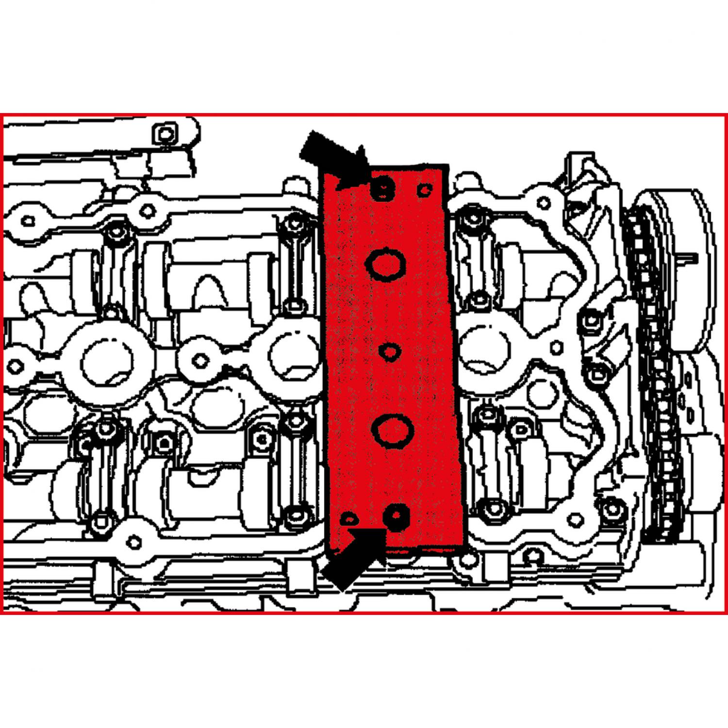 картинка Набор инструментов для монтажа двигателя VAG, 6 шт, Audi с двигателем 2,0 от магазина "Элит-инструмент"