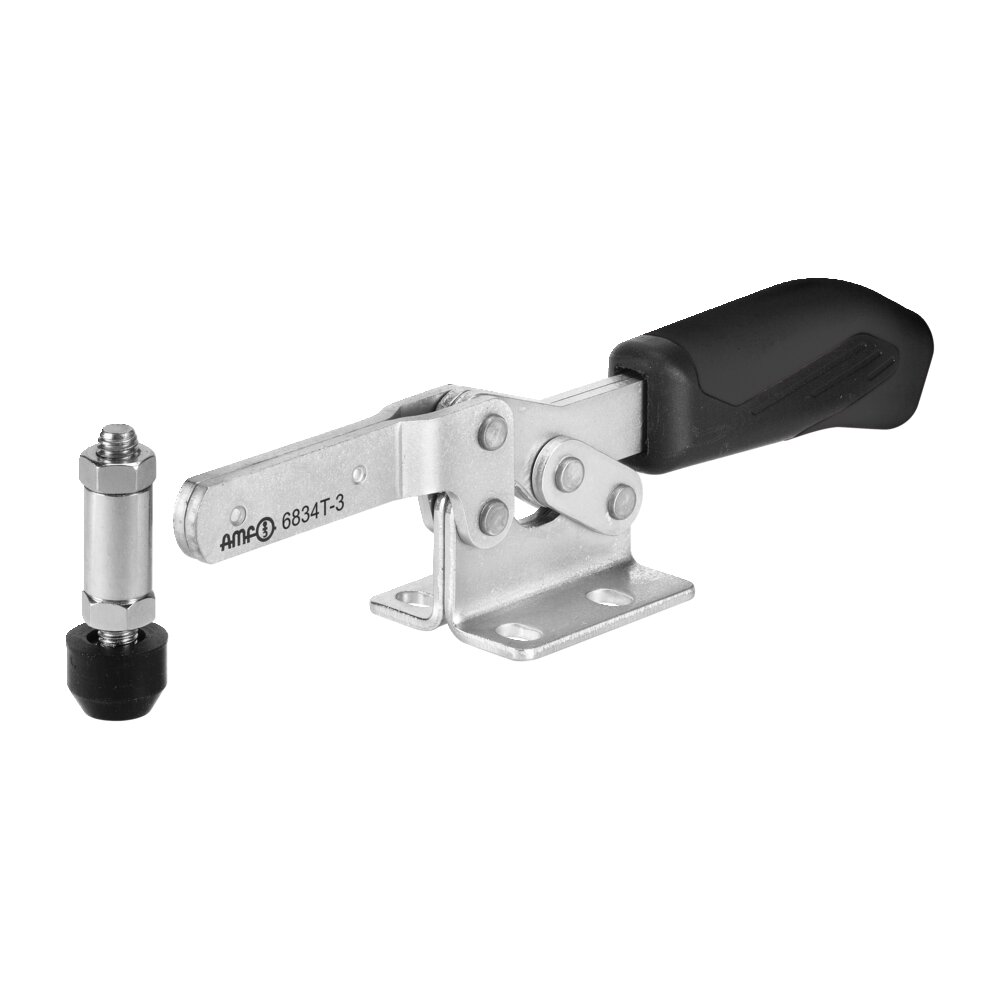 Горизонтальный шарнирный зажим с черной ручкой АМF 558019