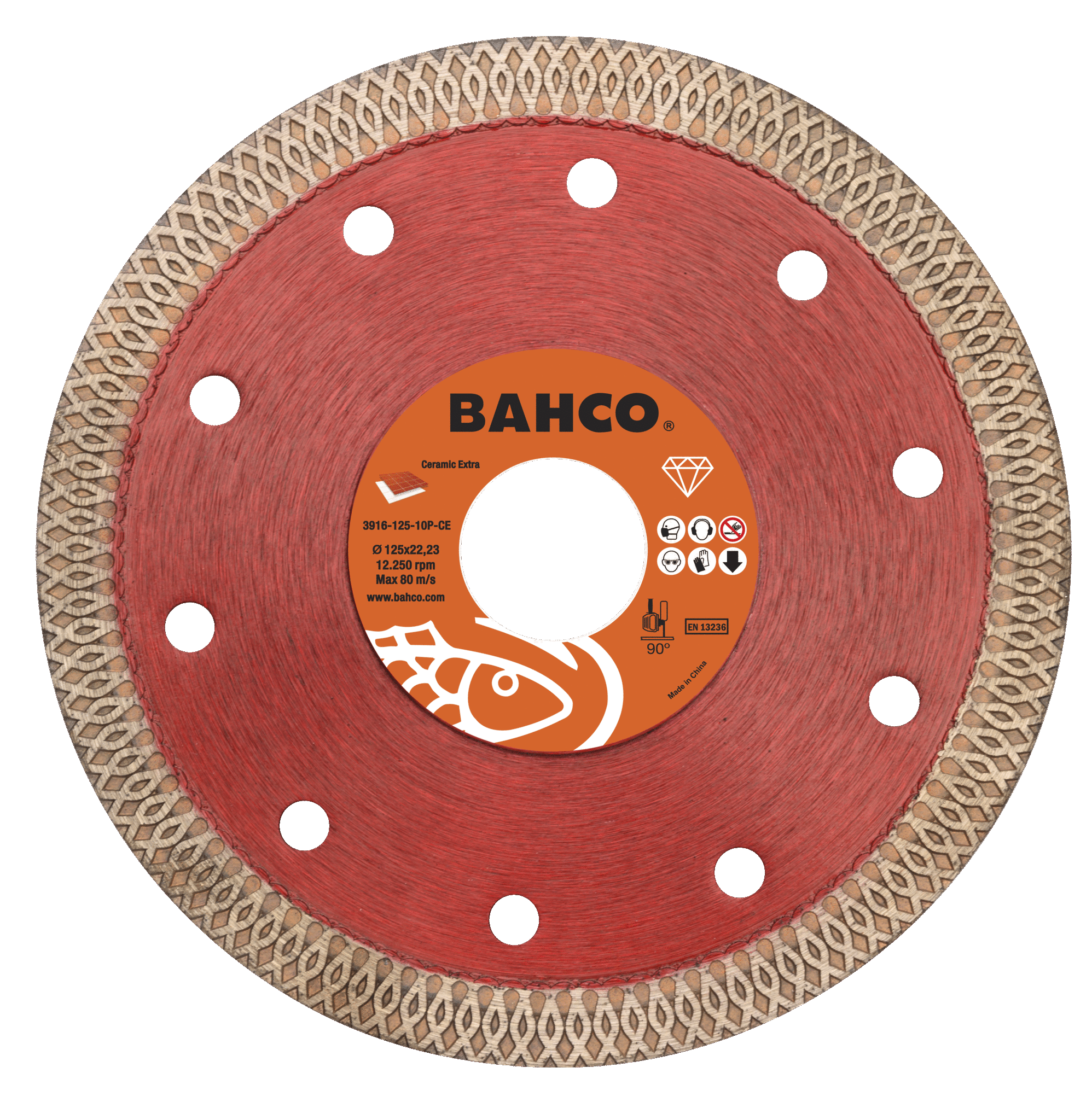 картинка Алмазные дисковые пилы для керамики и плитки 125 x 1.2 x 22.23mm BAHCO 3916-125-10P-CE от магазина "Элит-инструмент"