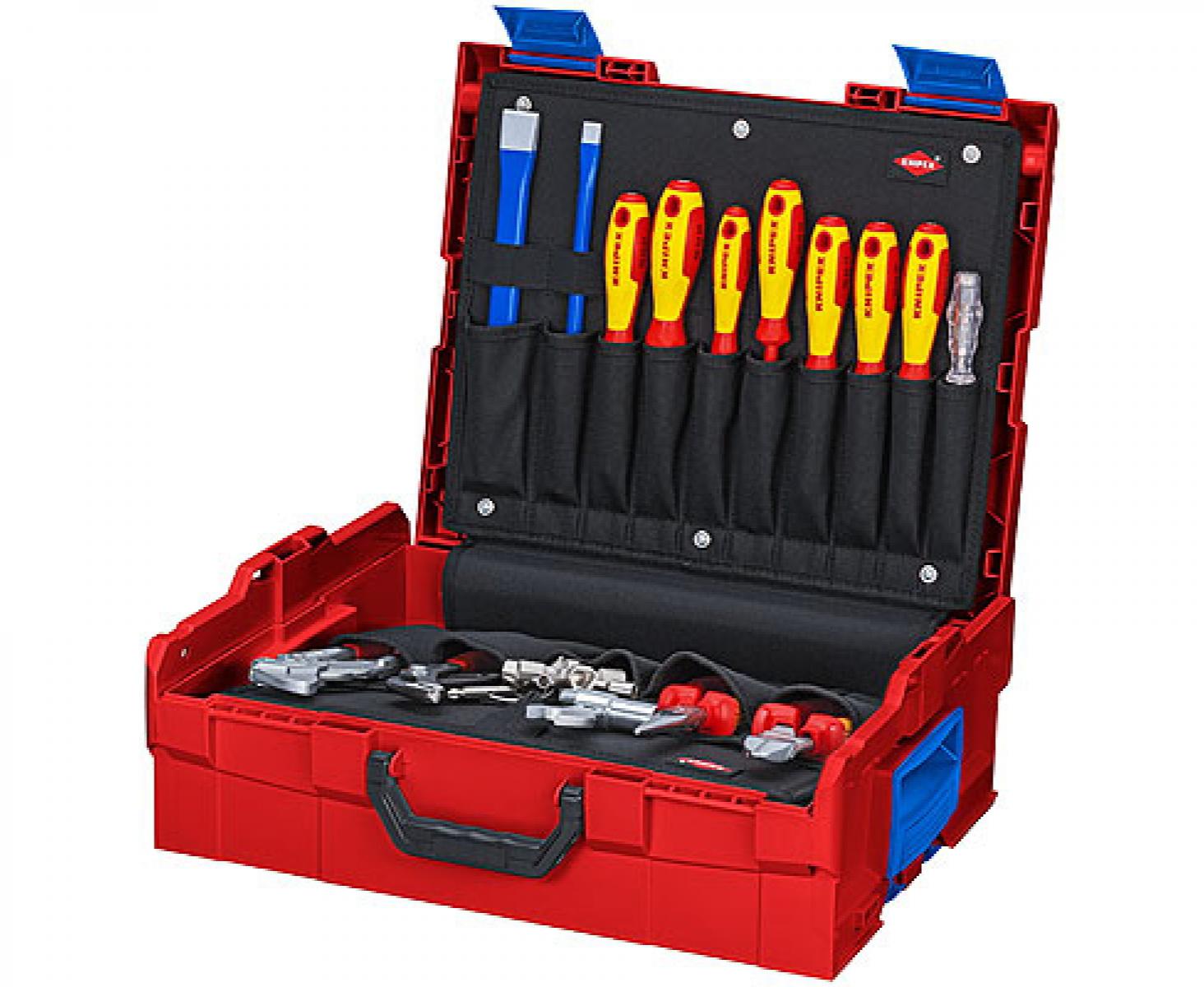 картинка Комплект сантехнических инструментов в кейсе L-BOXX Knipex KN-002119LBS 52 предмета от магазина "Элит-инструмент"