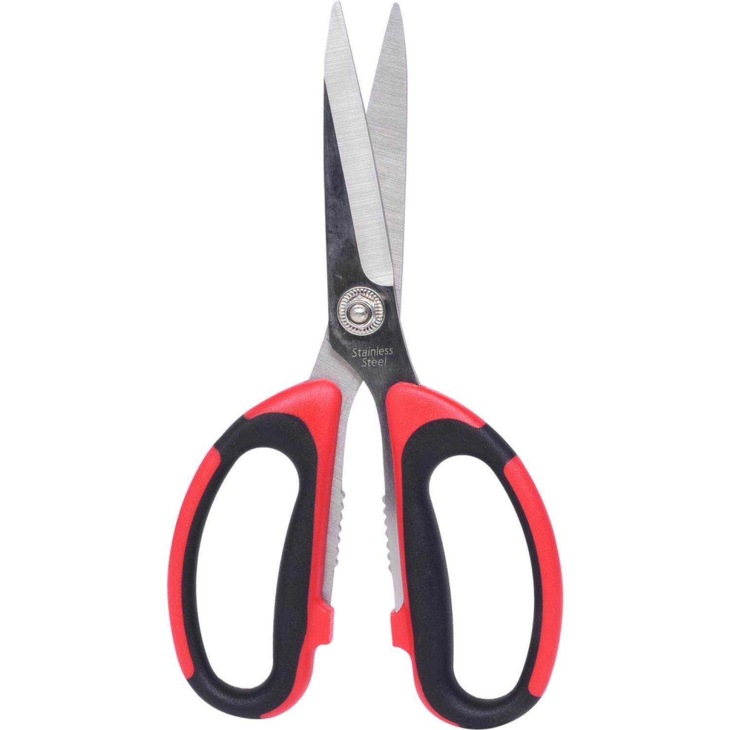 картинка Универсальные ножницы для мастерских, 190 мм, черно-красные от магазина "Элит-инструмент"