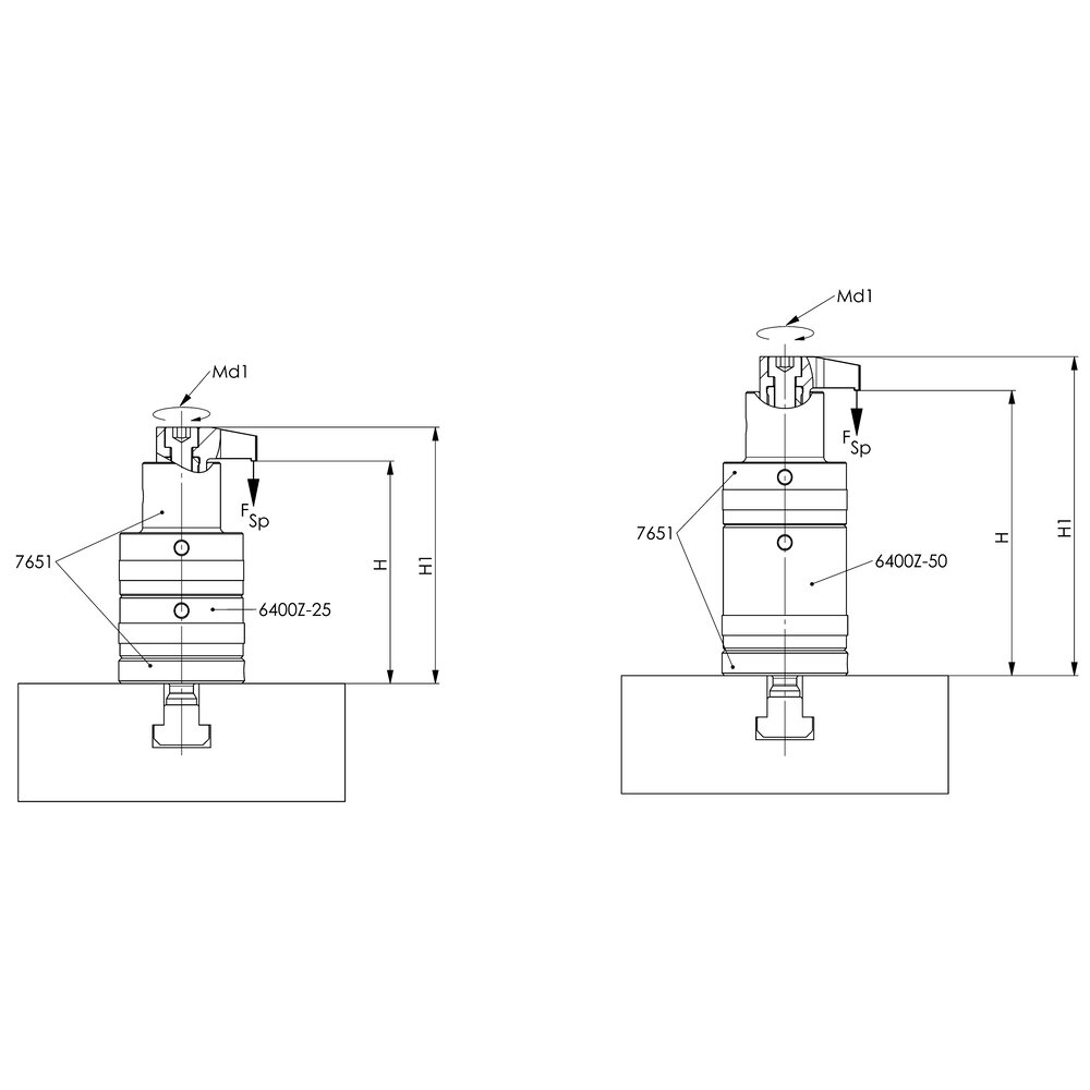 картинка Поворотный зажим, механический, модульный АМF 572516 от магазина "Элит-инструмент"