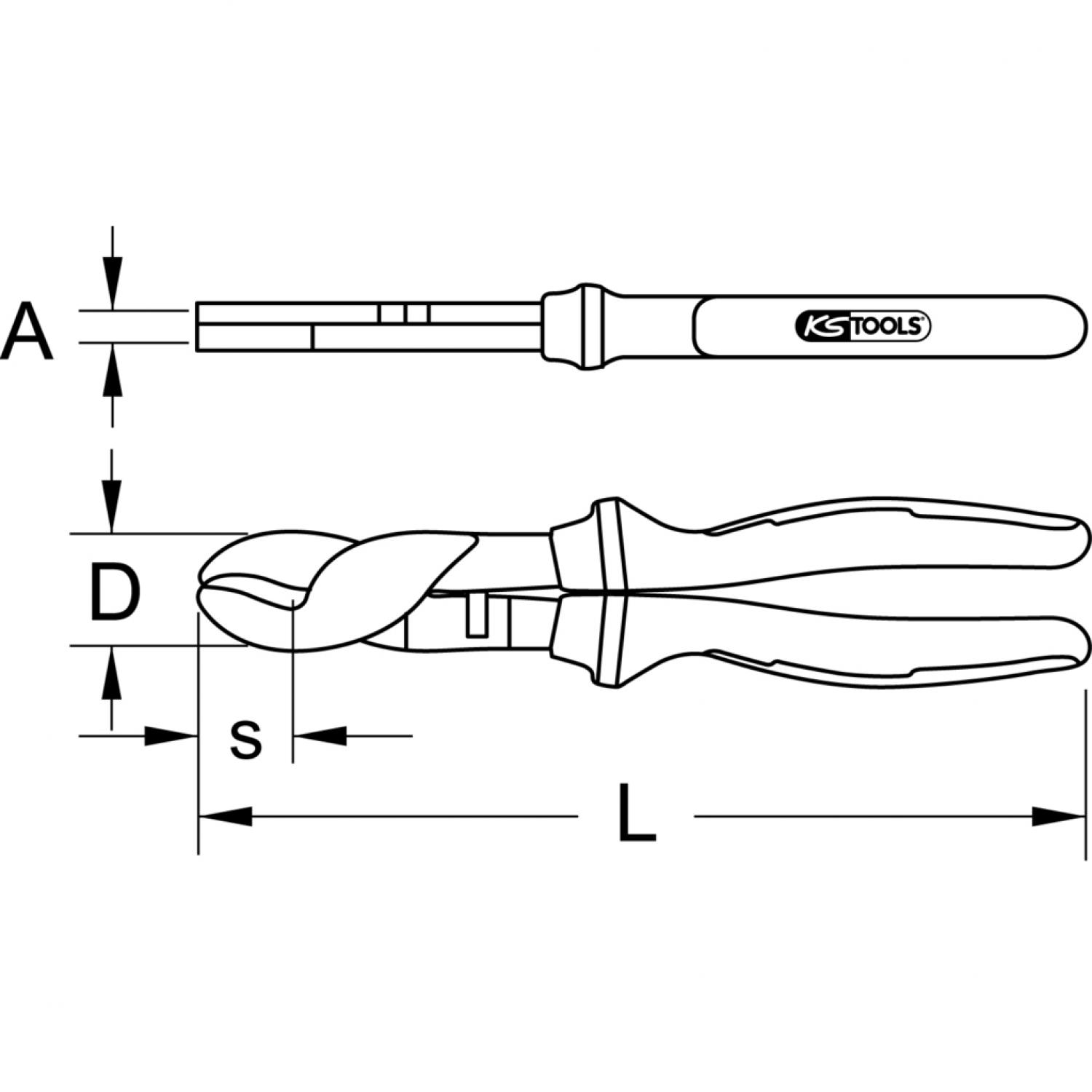 картинка Кабельные ножницы ERGOTORQUE VDE, 245 мм от магазина "Элит-инструмент"