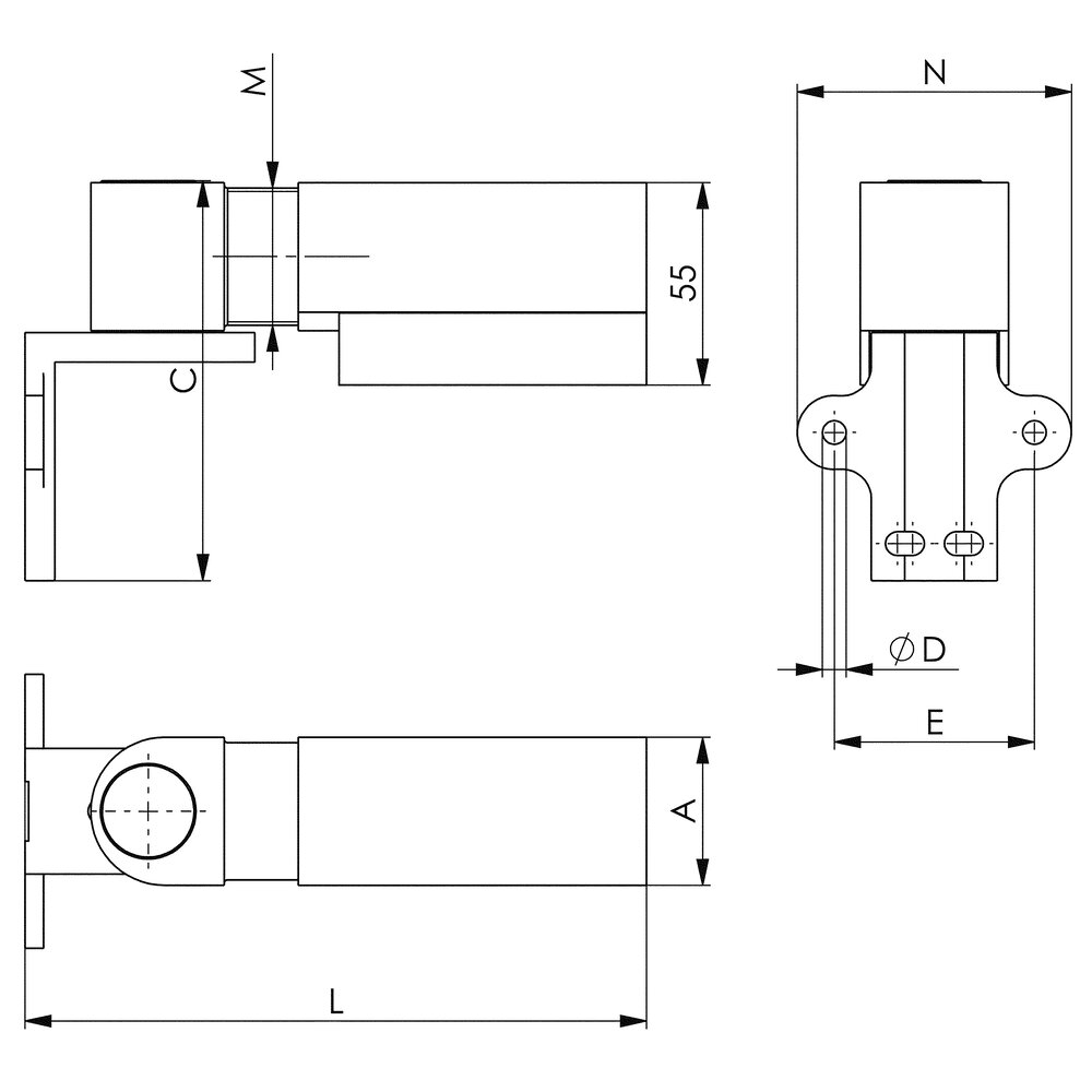 картинка Доводчик двери АМF 11601 от магазина "Элит-инструмент"
