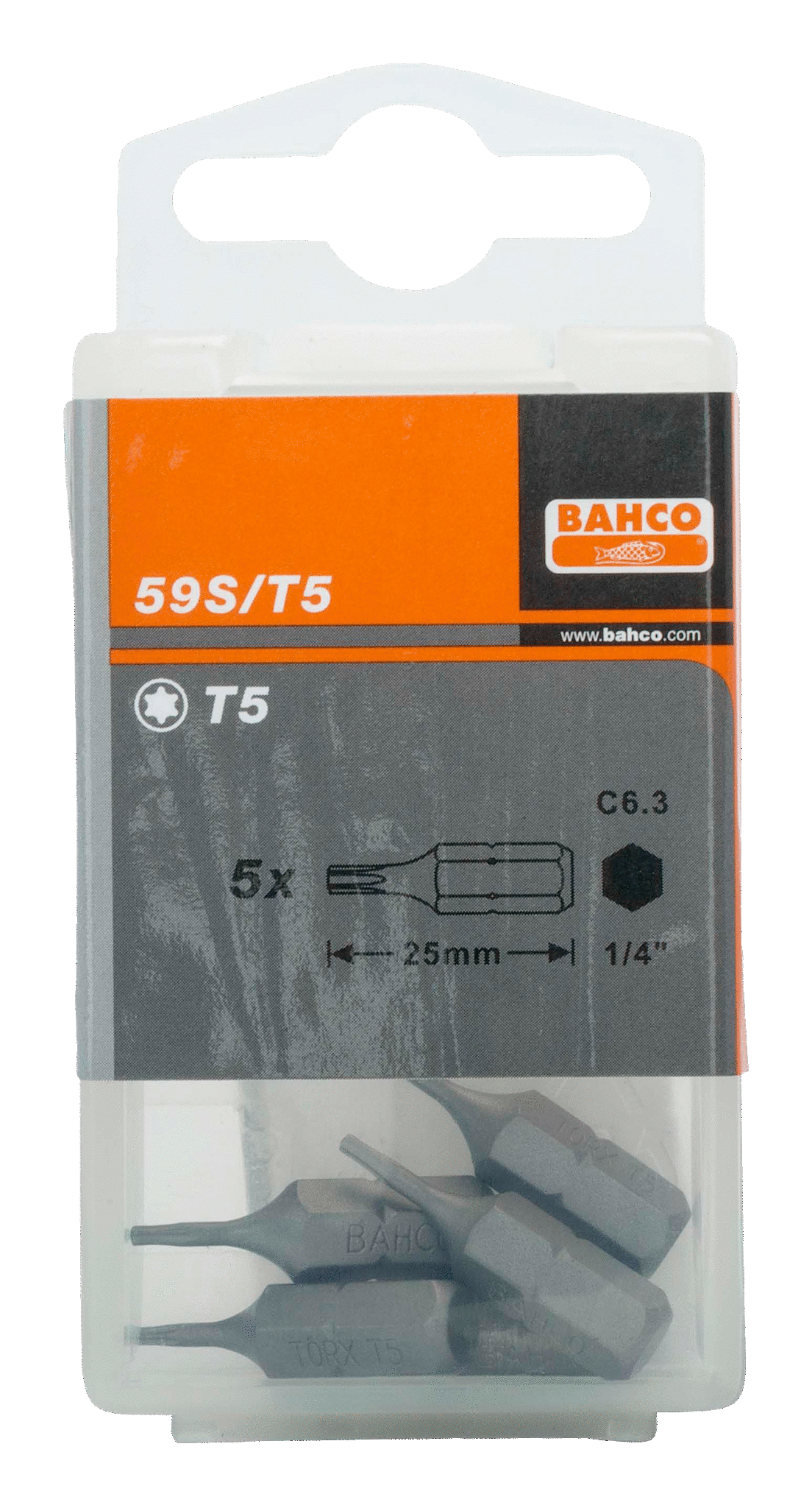 картинка Стандартные биты для отверток Torx®, 25 мм BAHCO 59S/T8 от магазина "Элит-инструмент"