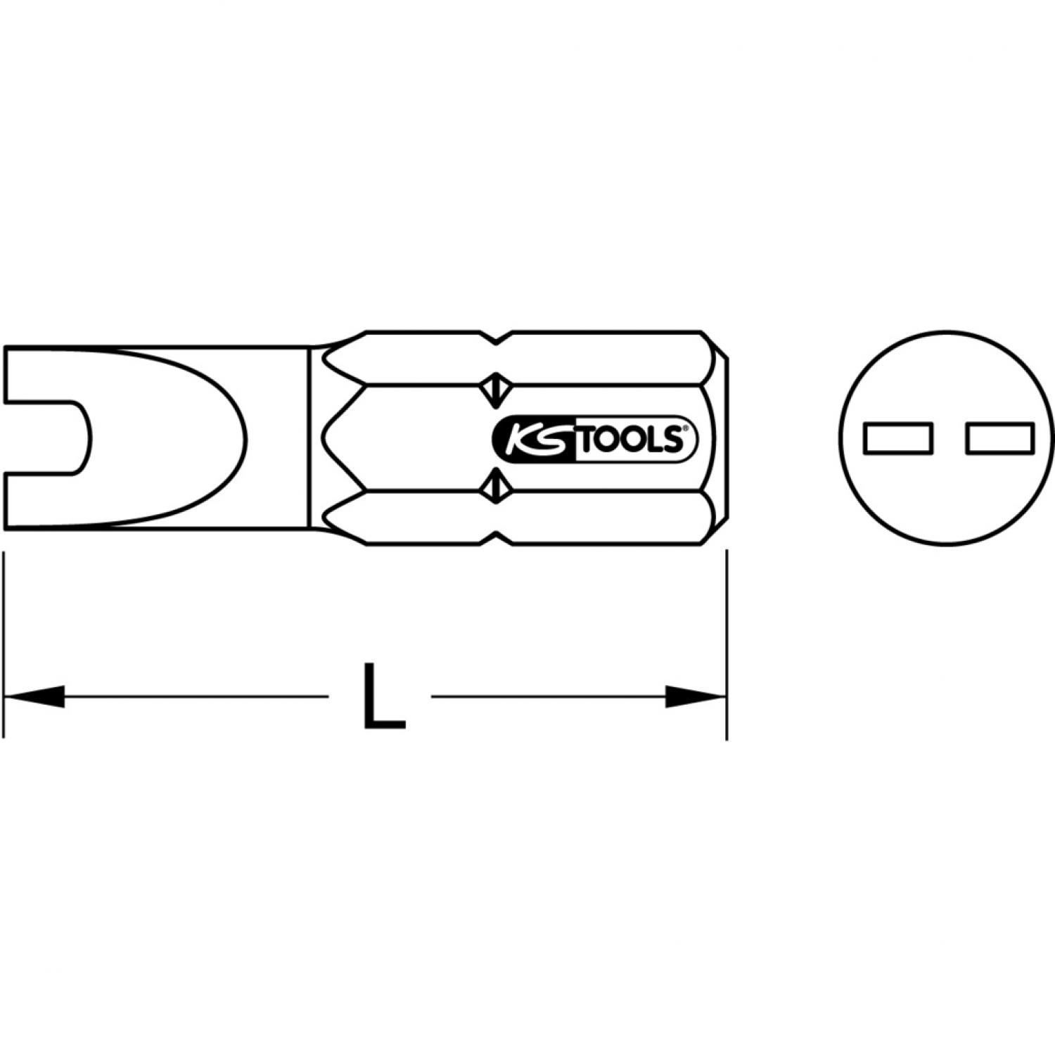 картинка Бит 1/4" с профилем Spanner, 25 мм, 12 мм, 5 шт в упаковке от магазина "Элит-инструмент"