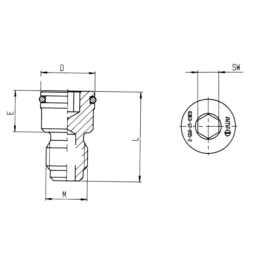 картинка Резьбовая заглушка АМF 88591 от магазина "Элит-инструмент"