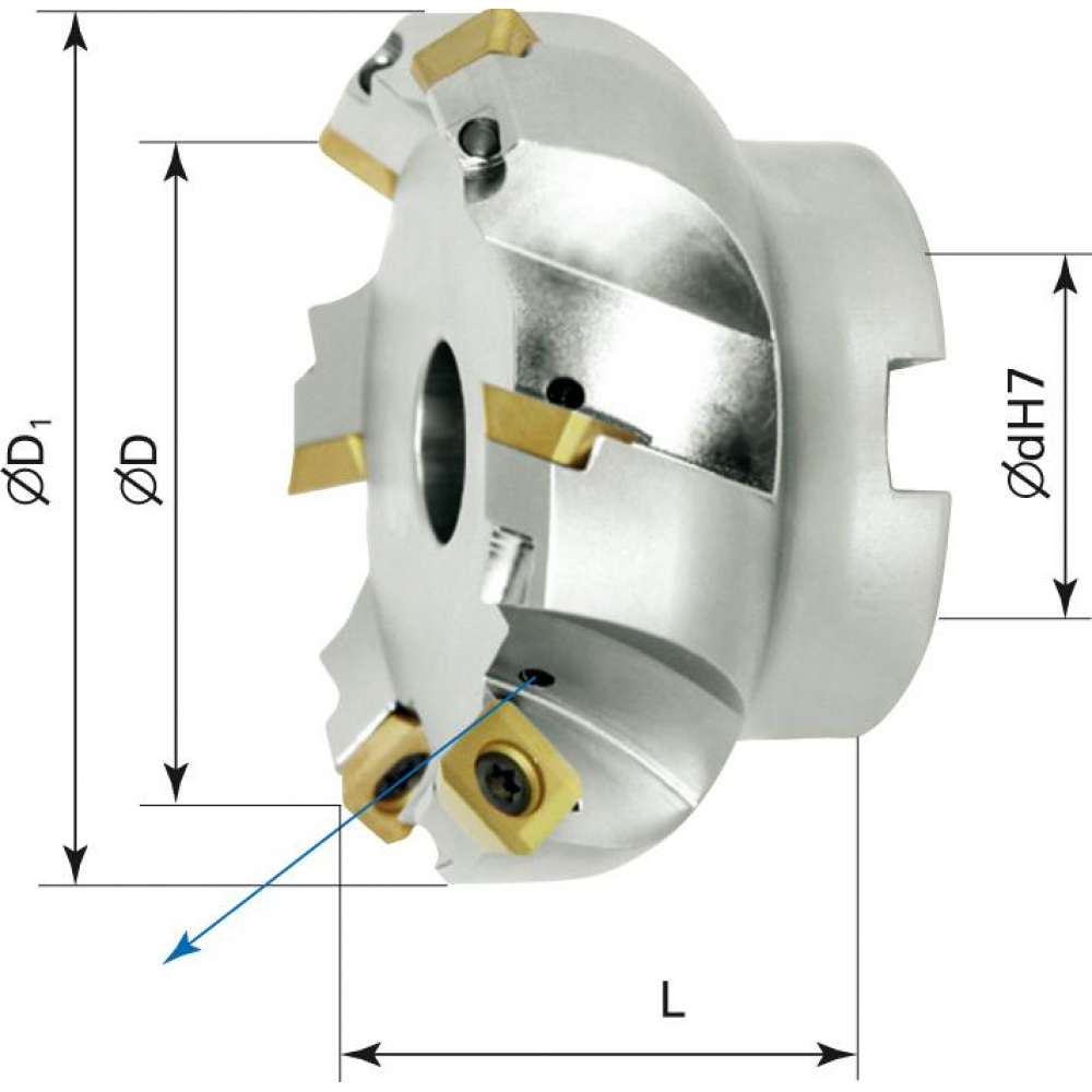 картинка Торцевая фреза D100мм Z6 для SEET/SEKT 1204. FORMAT 2999 2070 Fplus от магазина "Элит-инструмент"