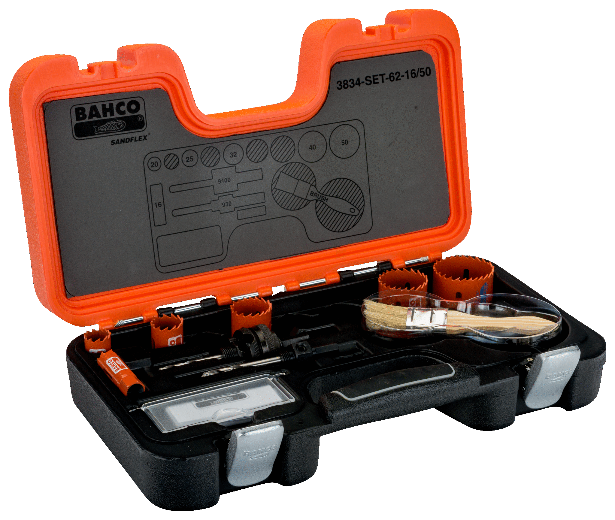 картинка Наборы биметаллических кольцевых пил Sandflex BAHCO 3834-SET-62-16/50 от магазина "Элит-инструмент"