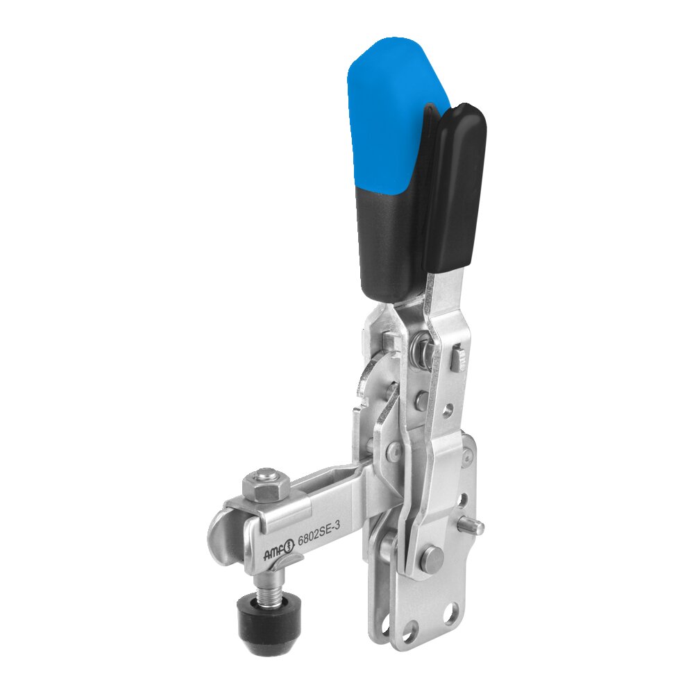 Вертикальный шарнирный зажим с синей ручкой и предохранительной защелкой АМF 557737