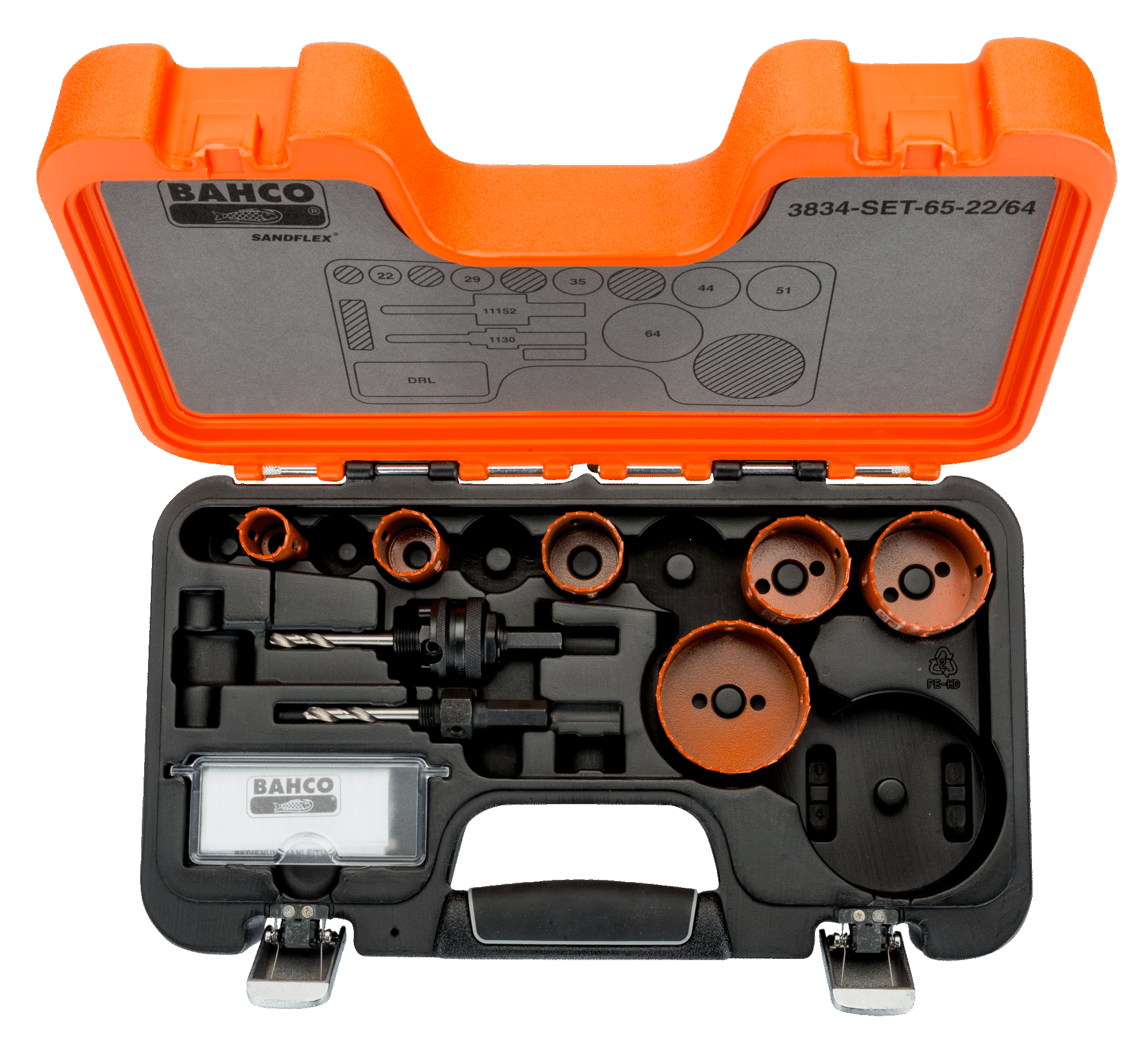 картинка Наборы биметаллических кольцевых пил Sandflex BAHCO 3834-SET-65-22/64 от магазина "Элит-инструмент"