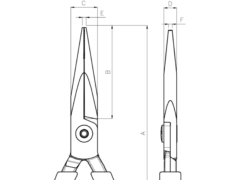 картинка Плоскогубцы с удлиненными полукруглыми рифлеными губками BAHCO C3830IP от магазина "Элит-инструмент"
