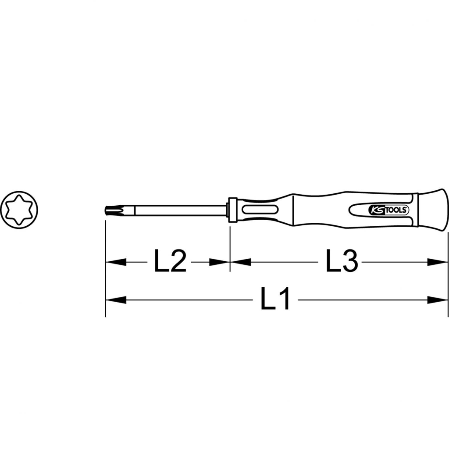 картинка Отвертка для точной механики с профилем Torx, Т10 от магазина "Элит-инструмент"