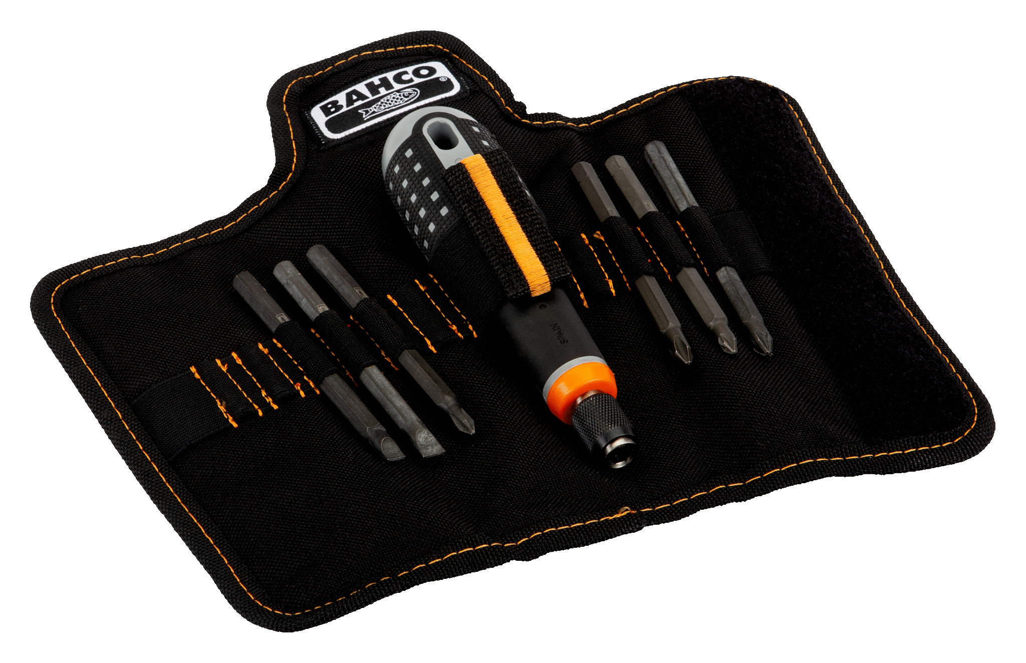 Отвертка с рукояткой для бит 1/4" отверточных вставок с рукояткой в чехле BAHCO BE-8571