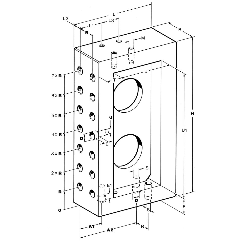 картинка Угловой блок, двухрядный АМF 88773 от магазина "Элит-инструмент"