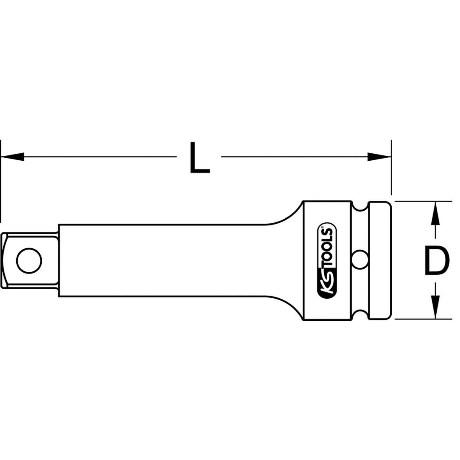 картинка Силовой удлинитель 1/2'', 175 мм от магазина "Элит-инструмент"