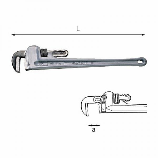 Трубные ключи американской модели с корпусом из алюминия 302 ALN U03020018