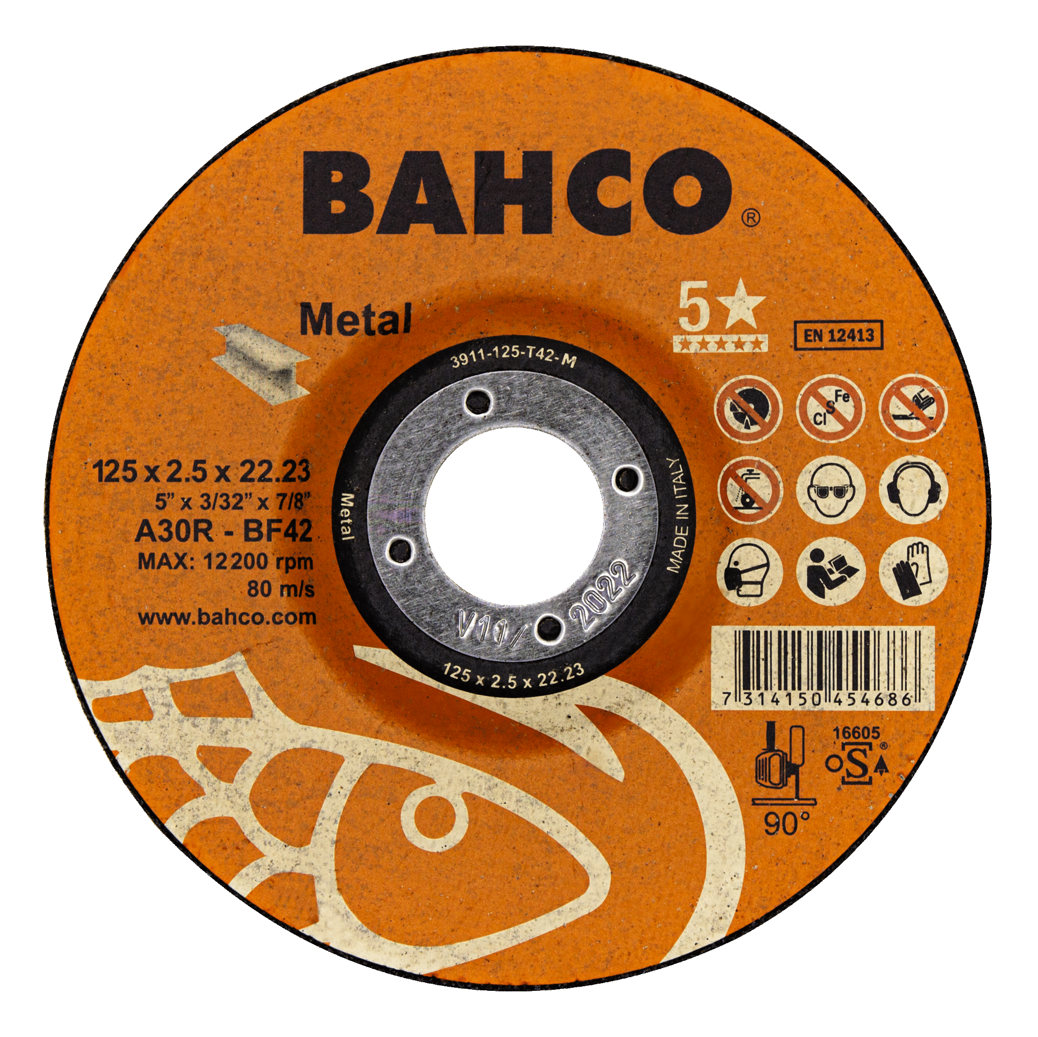 картинка Высокопроизводительные дисковые пилы для металла 125 x 2.5 x 22.23mm BAHCO 3911-125-T42-M от магазина "Элит-инструмент"