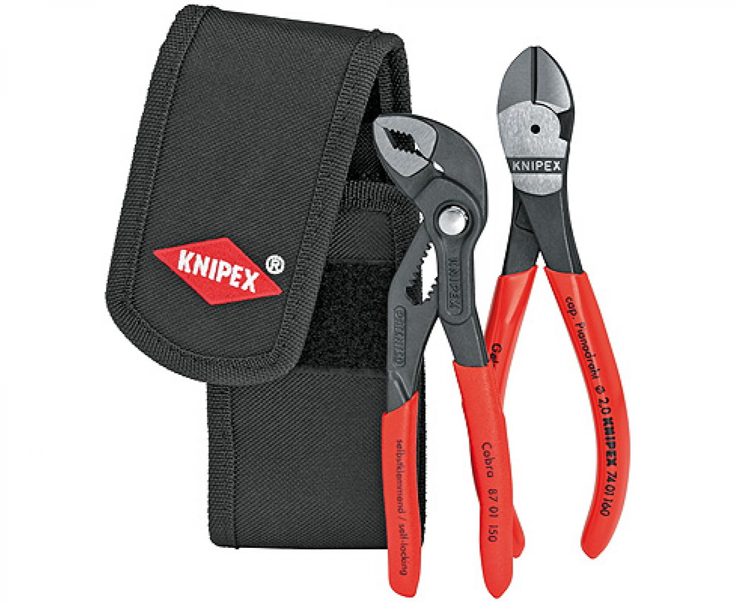 картинка Набор мини-клещей в поясной сумке Knipex KN-002072V02 от магазина "Элит-инструмент"