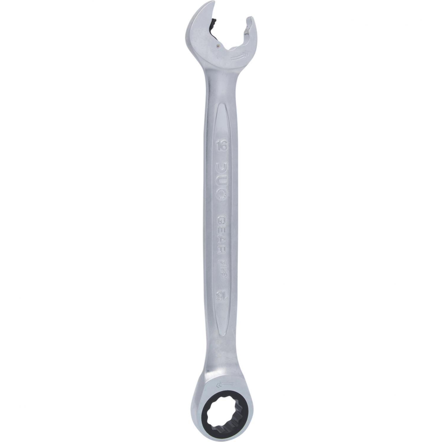 картинка Комбинированный ключ с трещоточным зевом DUO GEARplus, 16 мм от магазина "Элит-инструмент"