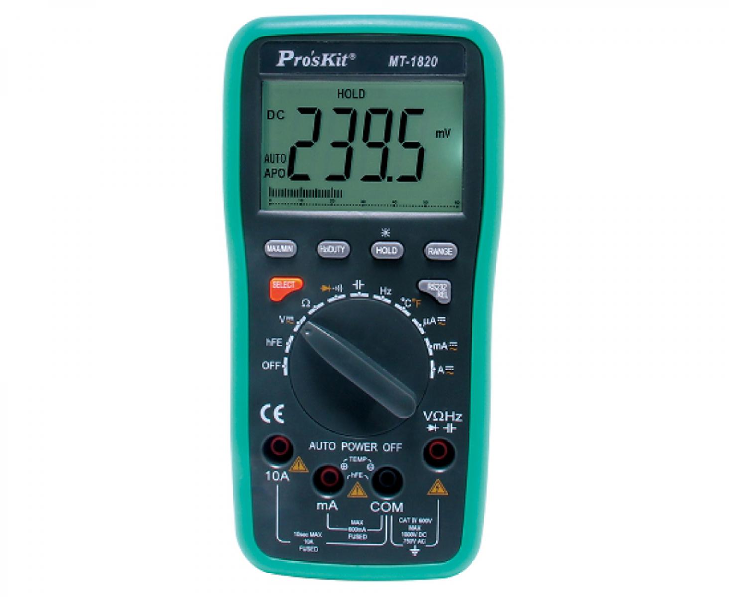 картинка Мультиметр цифровой ProsKit MT-1820 от магазина "Элит-инструмент"