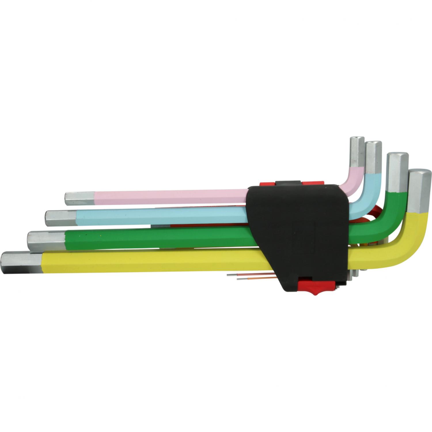 картинка Комплект угловых штифтовых гаечных ключей с внутренним шестигранником, удлиненных, 14 шт от магазина "Элит-инструмент"