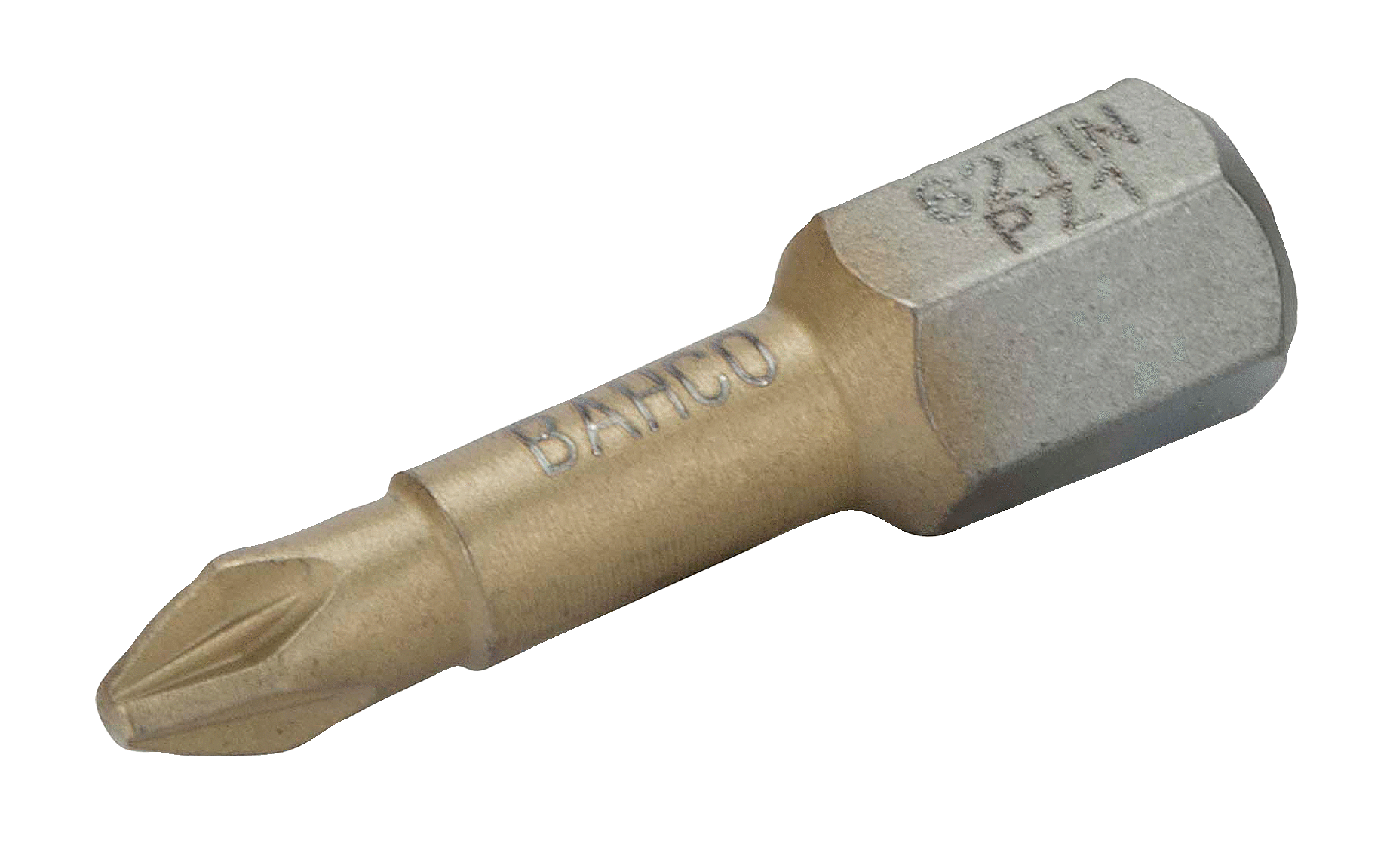Торсионные биты с покрытием из нитрида титана для отверток Pozidriv, 25 мм BAHCO 62TIN/PZ2