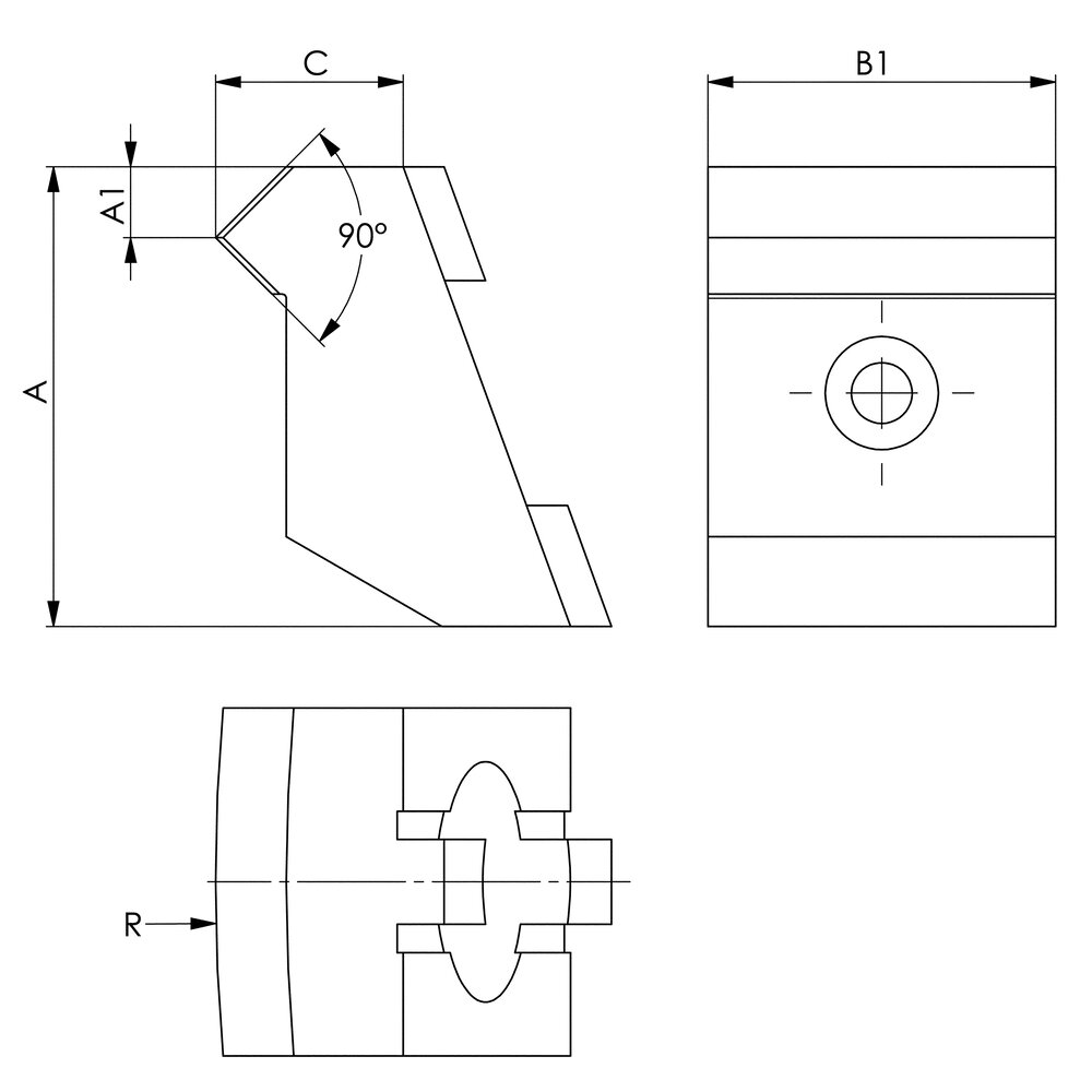 картинка Зажимные губки с выступом АМF 88526 от магазина "Элит-инструмент"