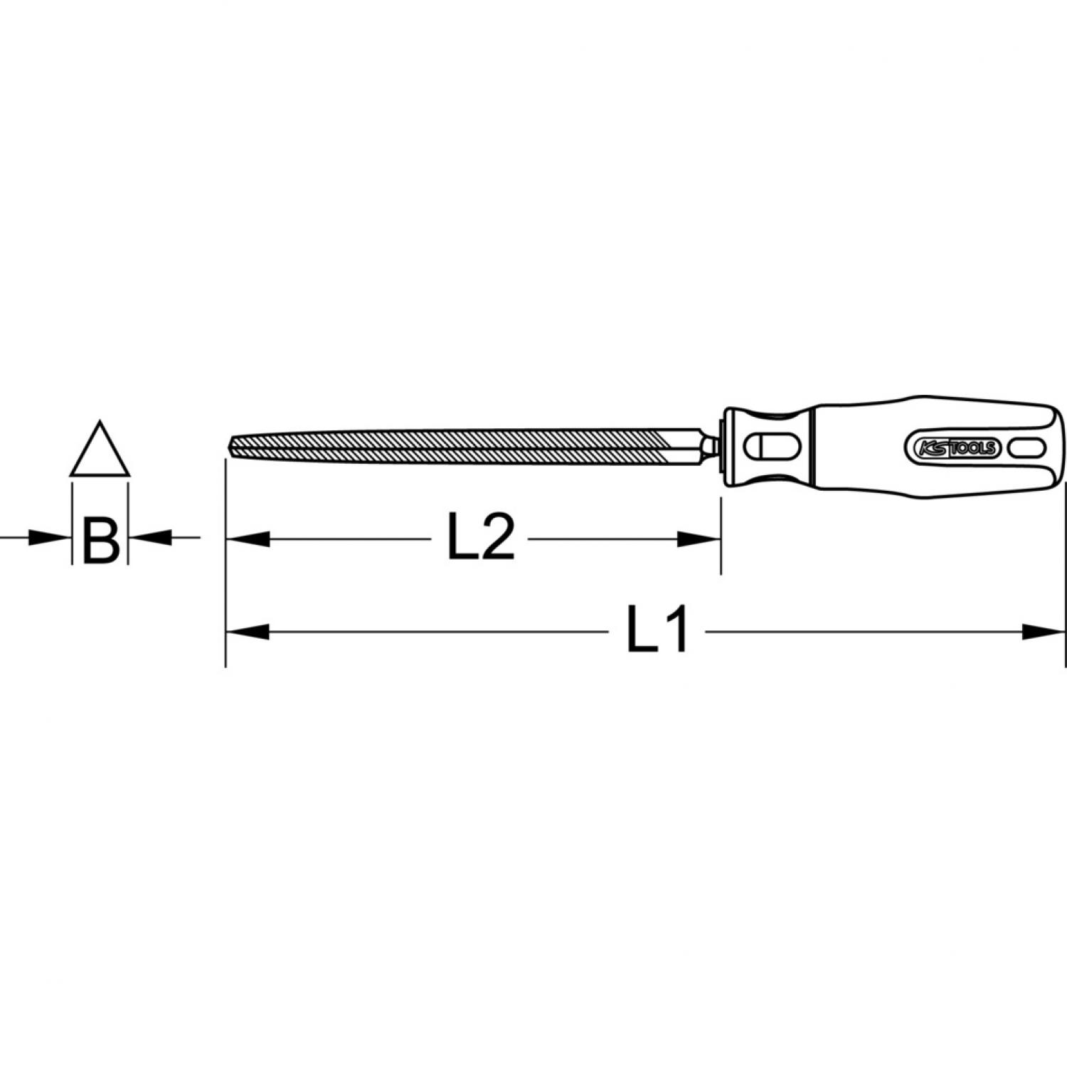 картинка Трехгранный напильник, форма С, 150 мм, насечка 1 от магазина "Элит-инструмент"