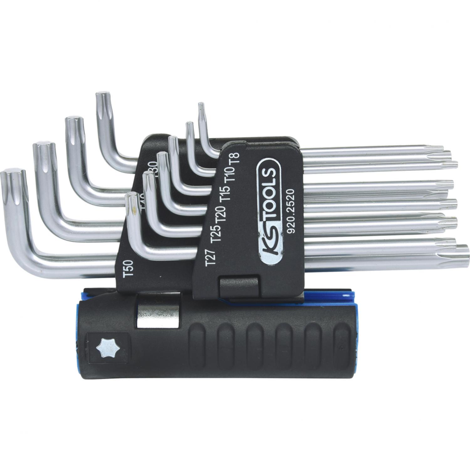 Комплект угловых штифтовых ключей с профилем Torx 3 в 1, 10 шт, длинных