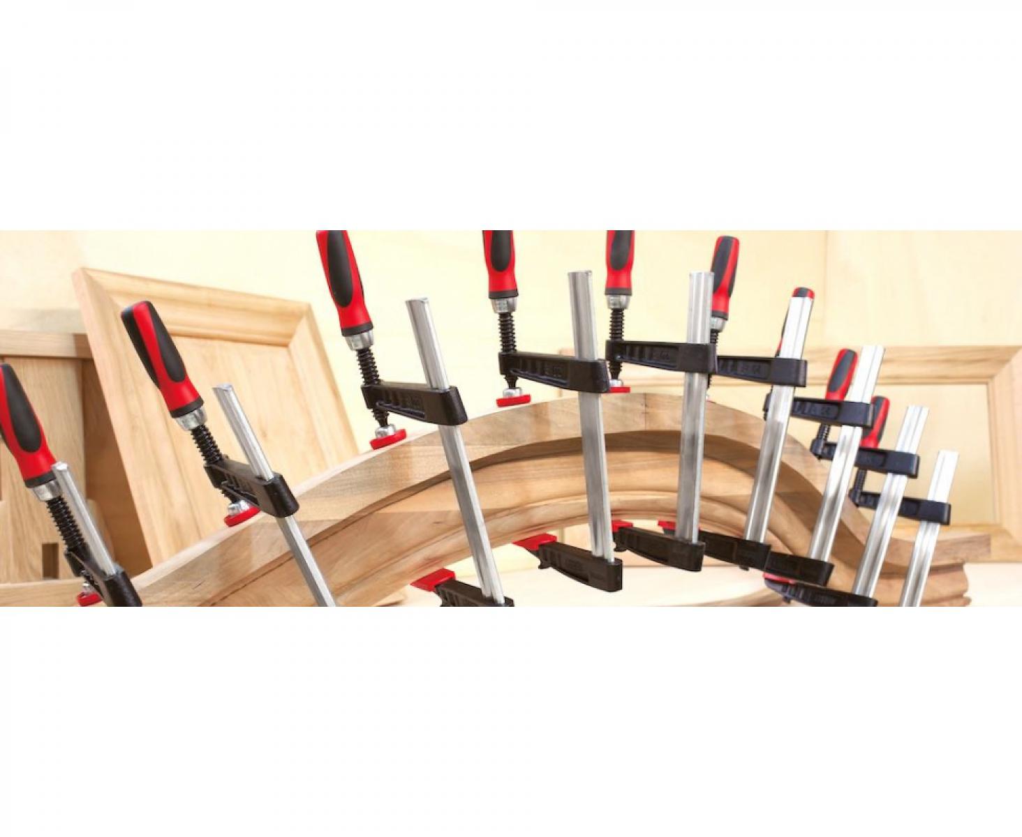 картинка Струбцина TG Bessey из ковкого чугуна с двухкомпонентной рукояткой из пластика BE-TG30S10-2K от магазина "Элит-инструмент"