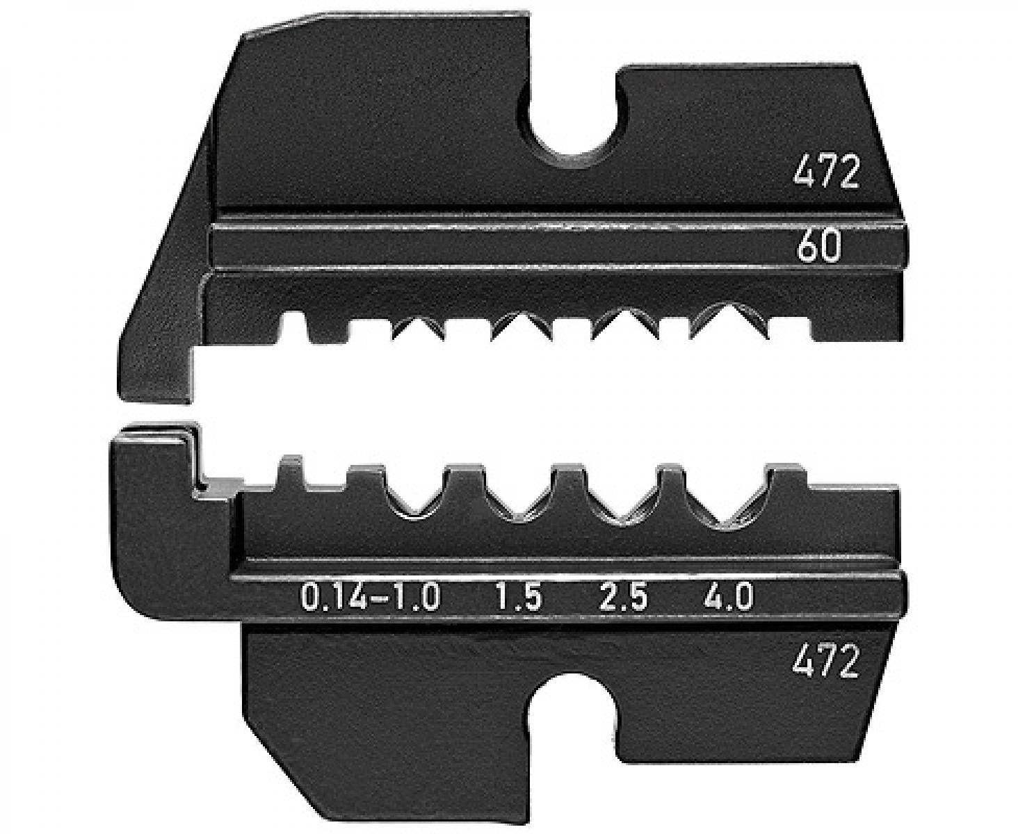 Плашка опрессовочная для точеных контактов (HTS + Harting) Knipex KN-974960