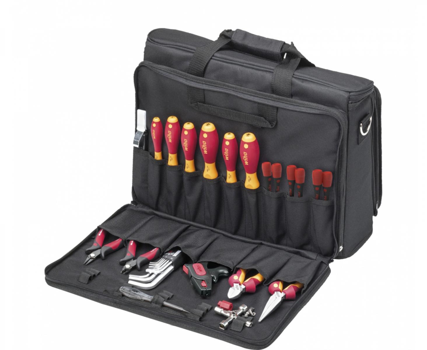 картинка Набор инструментов для электриков Wiha Tool Set Service Technician 9300-040 43879, 29 предметов от магазина "Элит-инструмент"