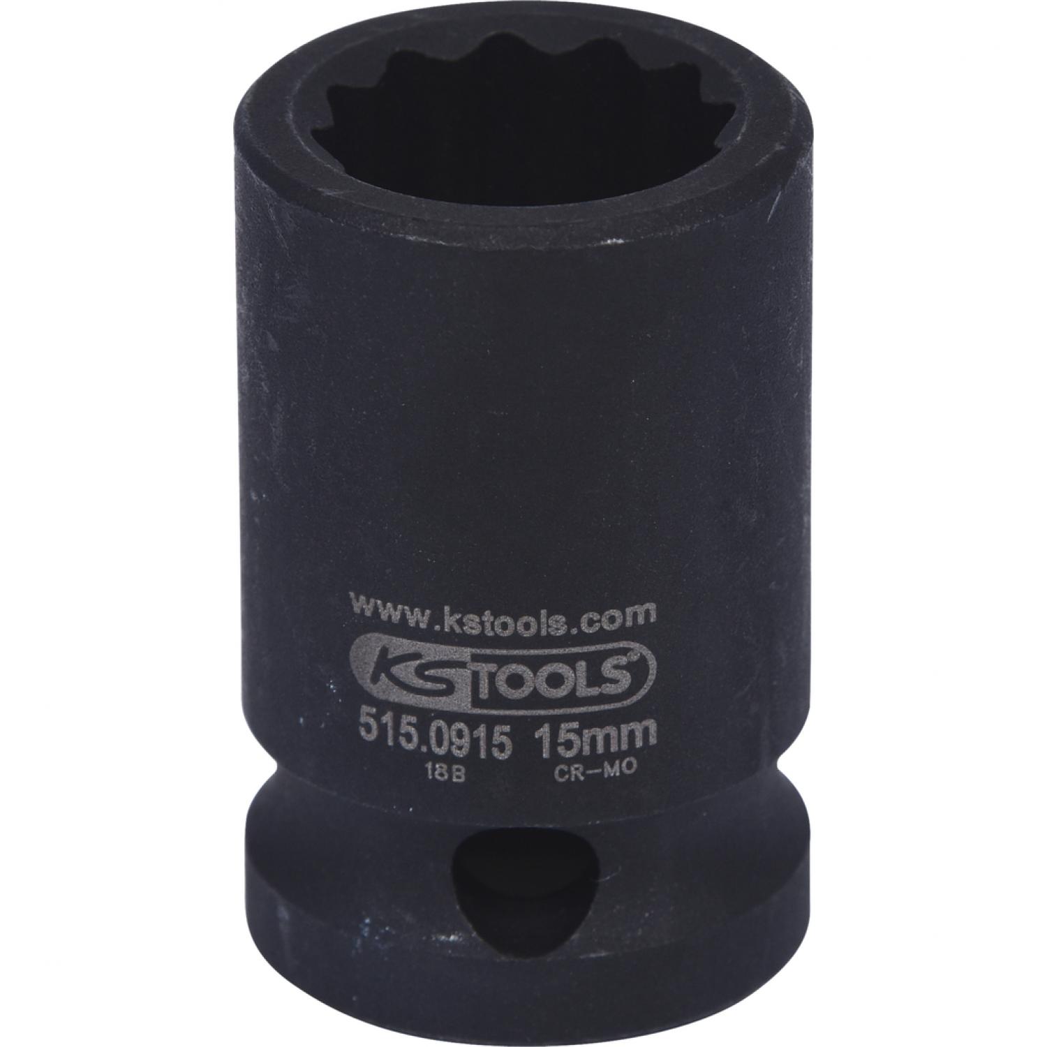 картинка 12-гранная силовая торцовая головка 1/2", короткая, 15 мм от магазина "Элит-инструмент"