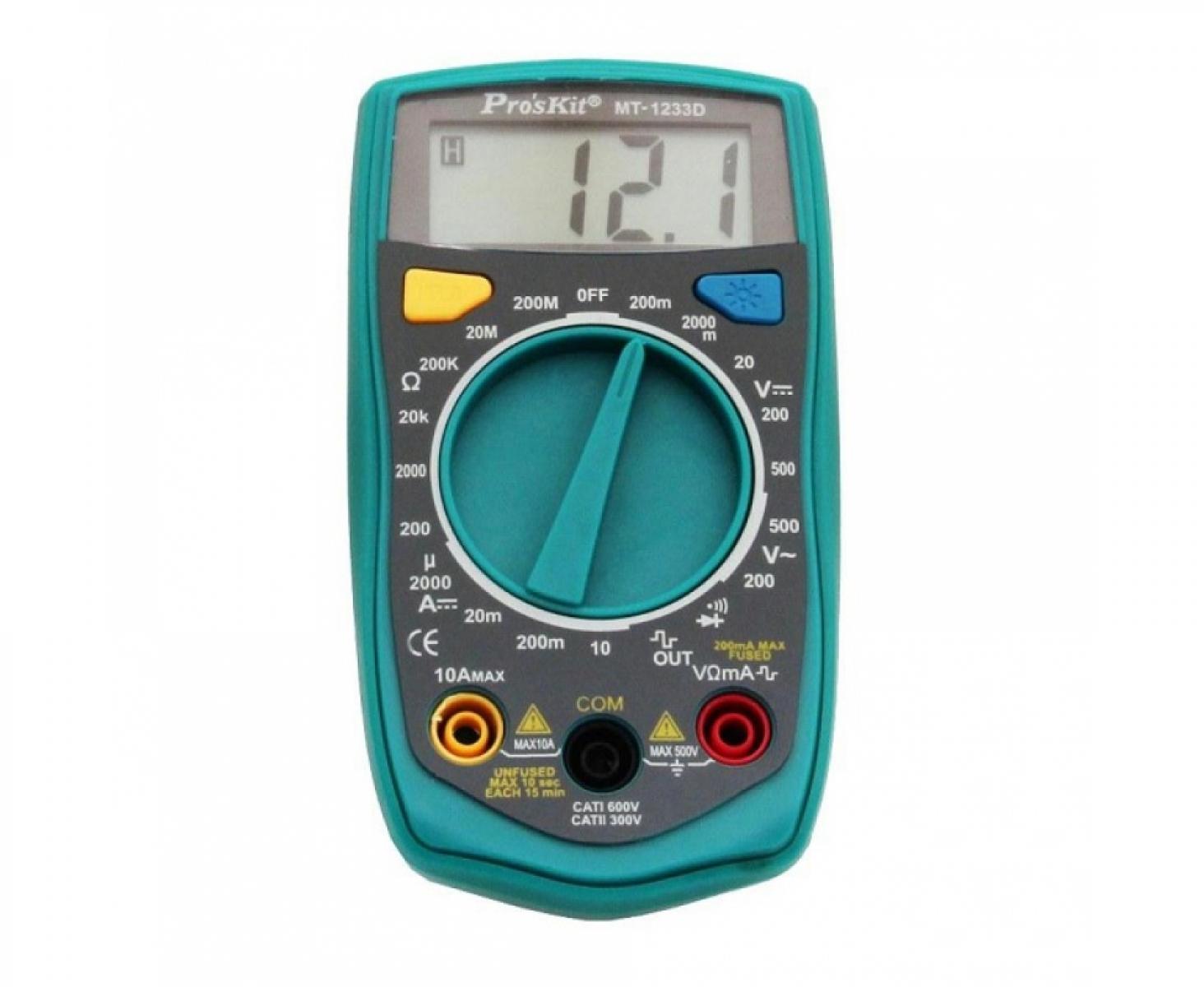картинка Мультиметр компактный цифровой ProsKit MT-1233D от магазина "Элит-инструмент"