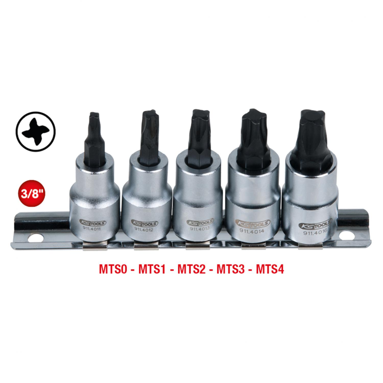 картинка 3/8" Набор торцовых головок для винтов MTS MORTORq®, 5 шт от магазина "Элит-инструмент"