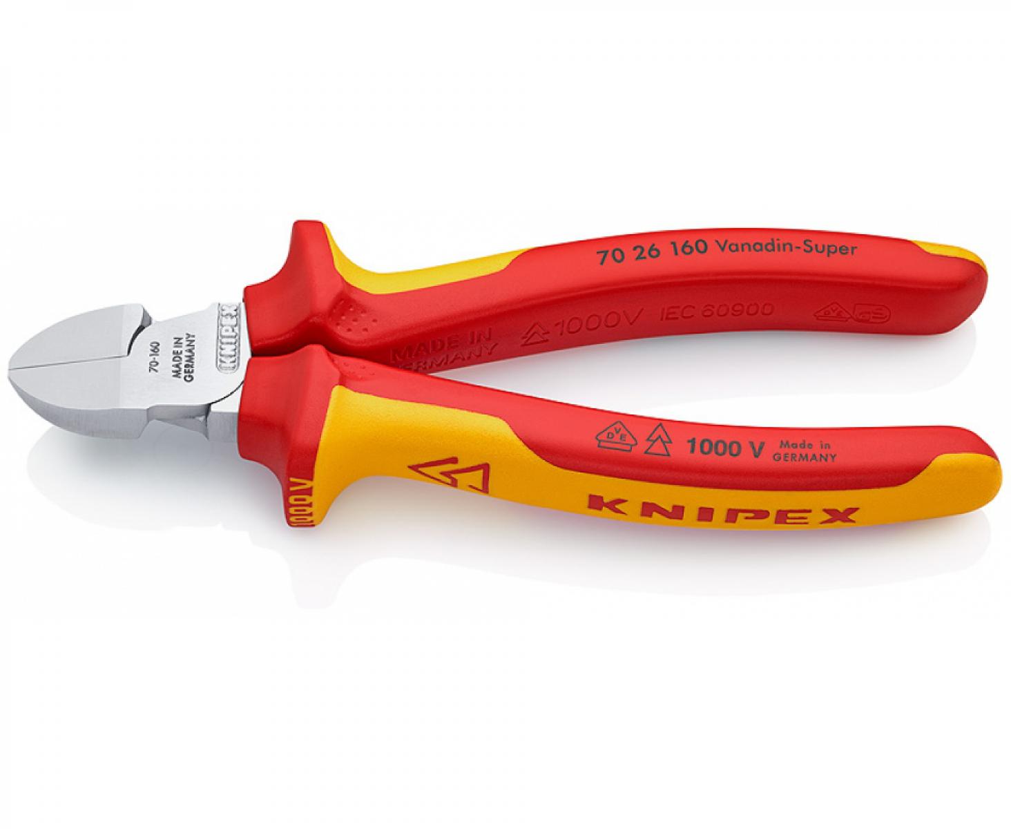 картинка Кусачки боковые VDE Knipex KN-7026160 от магазина "Элит-инструмент"