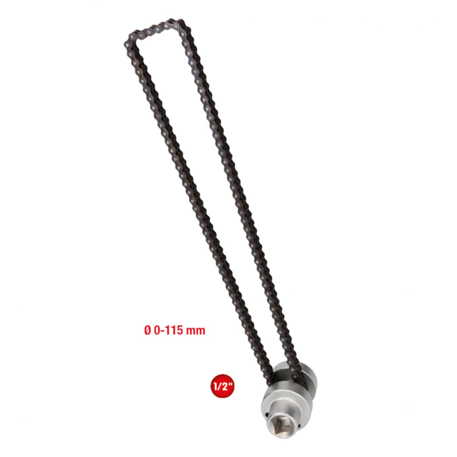 Цепной ключ для масляных фильтров и патронов осушителей воздуха, Ø 115 мм