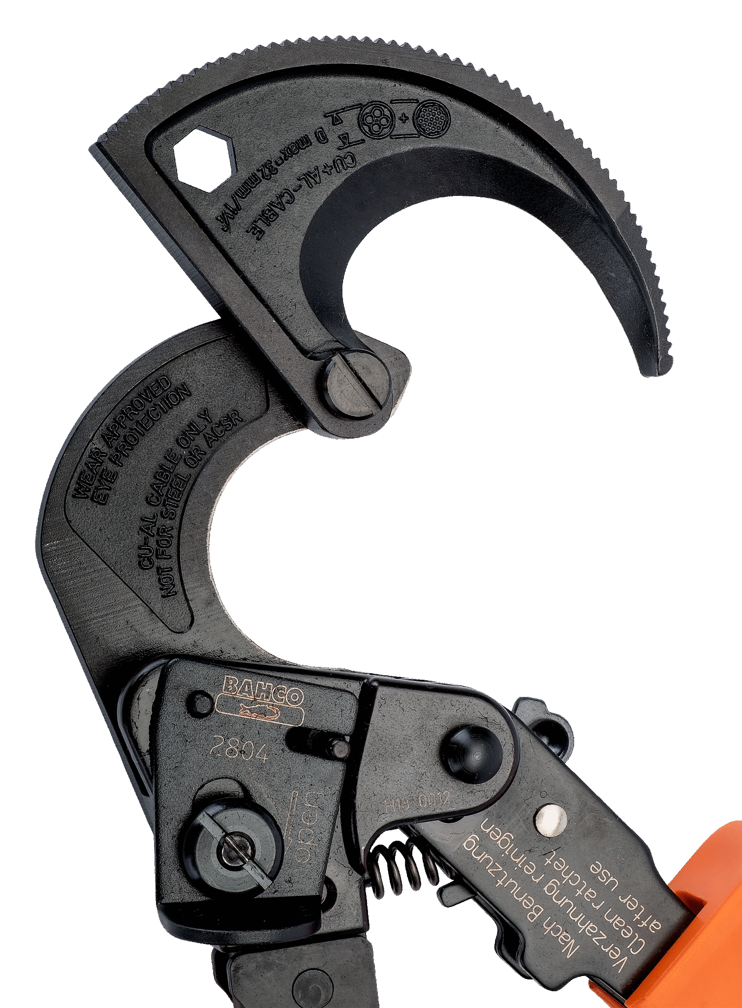 картинка Кусачки для резки кабеля с храповым механизмом. Oтрезная способность: медный провод, многожильный BAHCO 2804 от магазина "Элит-инструмент"