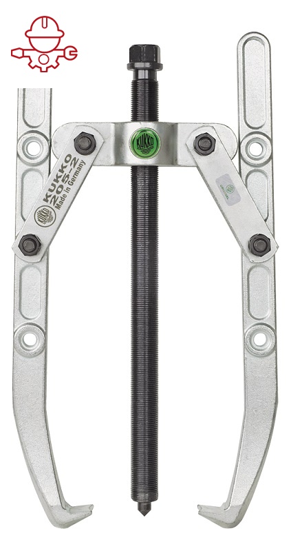 картинка Универсальный двухзахватный съёмник с шарнирными захватами и регулировкой глубины фиксации Kukko 205-2 от магазина "Элит-инструмент"