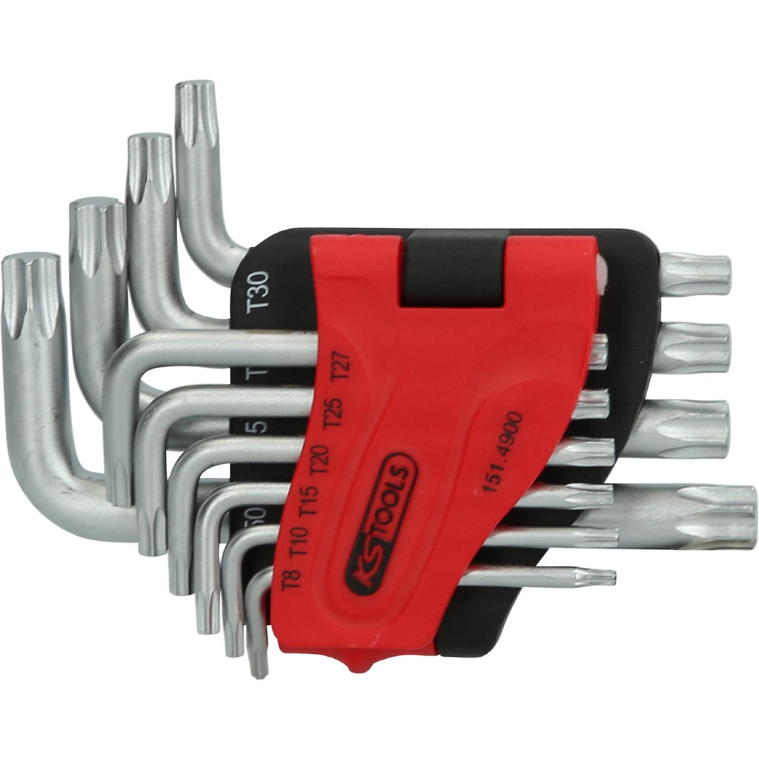 комплект угловых штифтовых ключей с профилем Torx, короткий, 10 шт