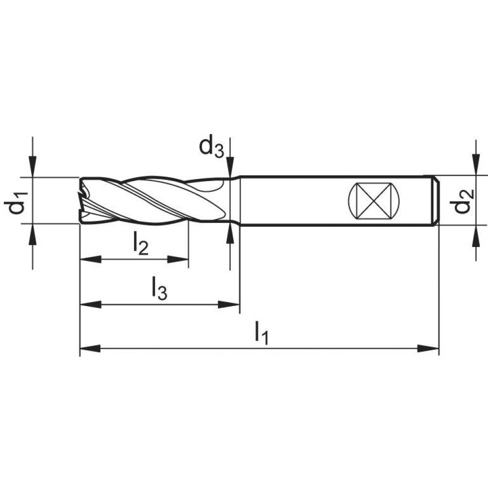 картинка Концевая фреза HPC, длинная цельная твердосплавная TiLAN 35/38 градусов, тип UNI Z4 EF 10 мм FORMAT GT 2801 1000 Fplus от магазина "Элит-инструмент"